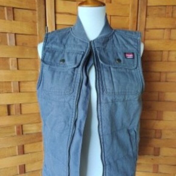Men's WRANGLER Workwear Vest Size Small Gray Grey - Picture 2 of 6
